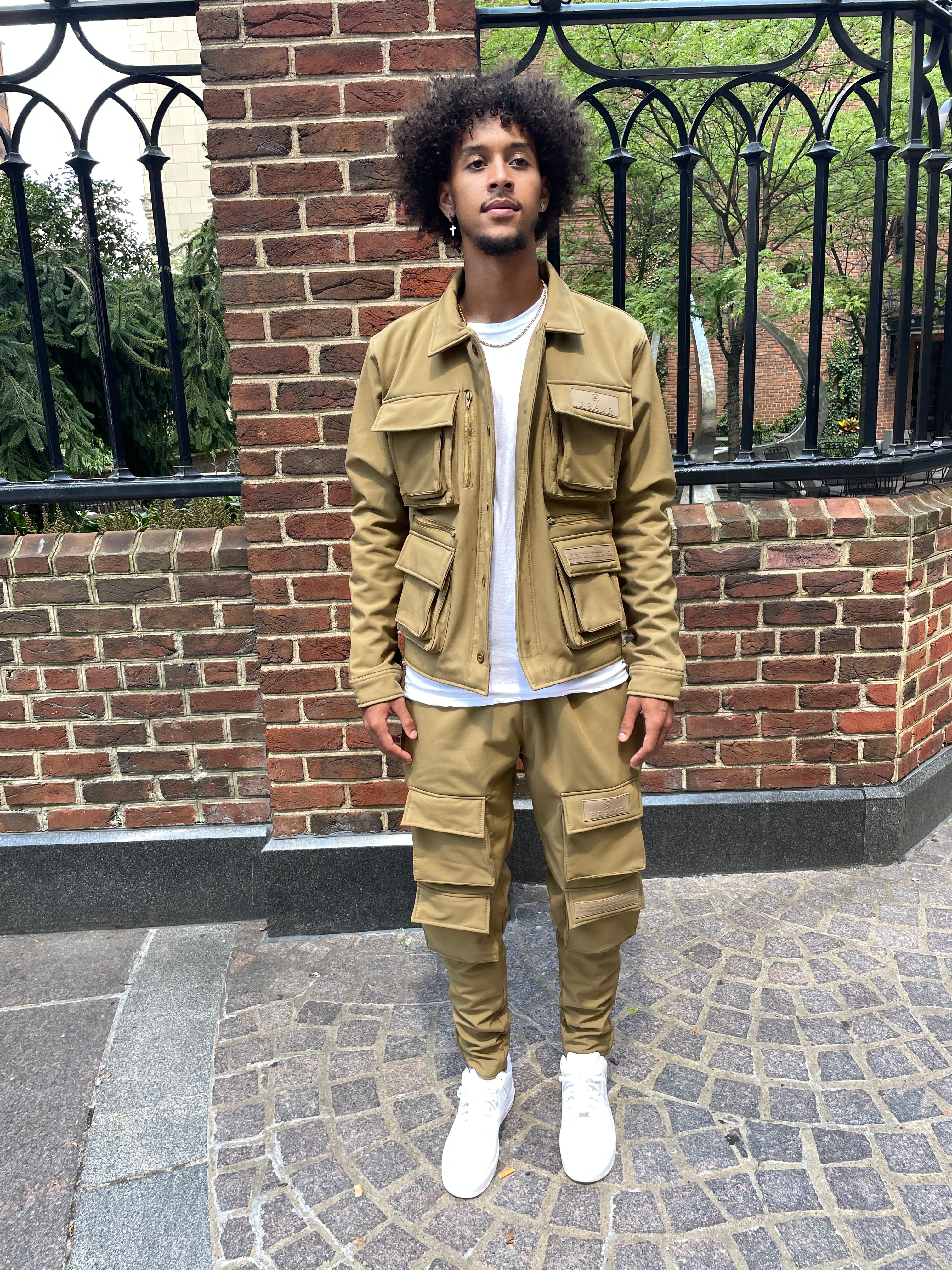 TAN "INSPIRE" CARGO JACKET