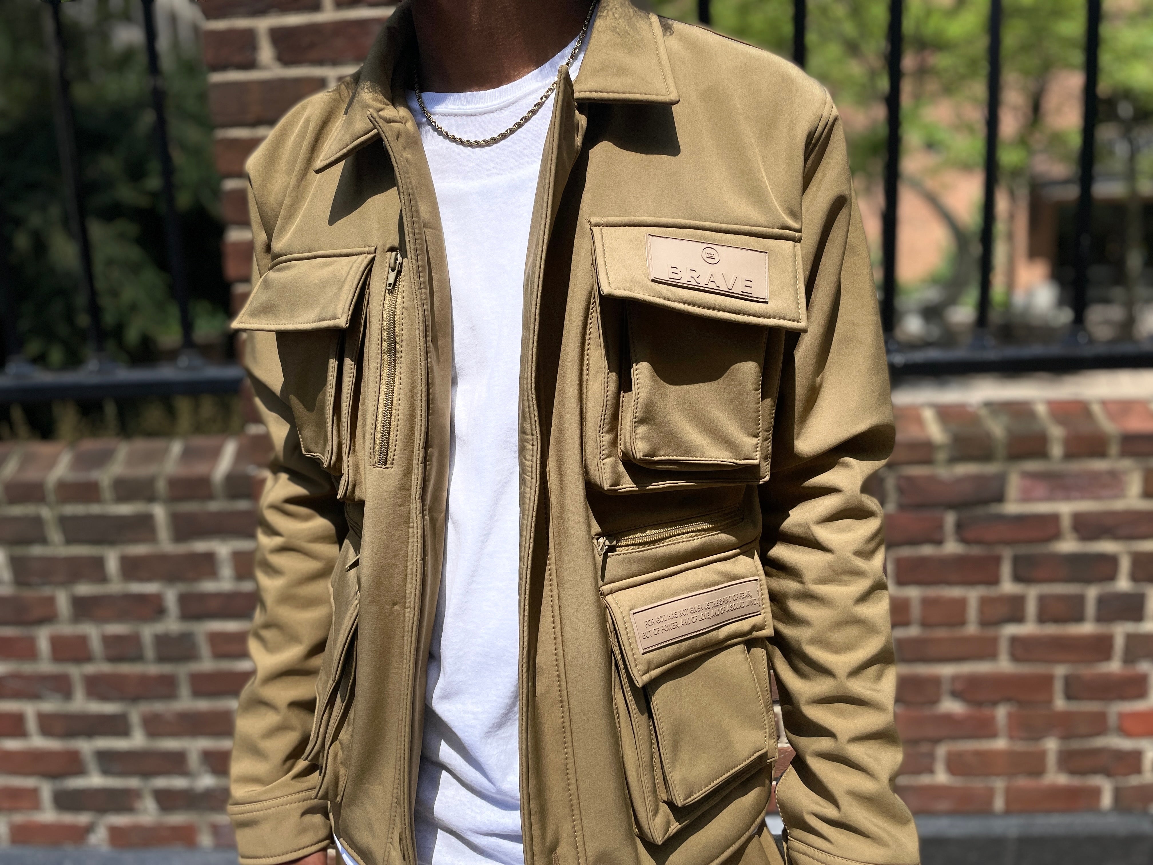 TAN "INSPIRE" CARGO JACKET